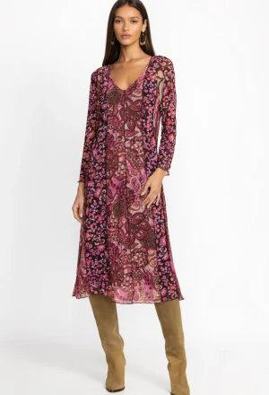 Women Johnny Was Agatha Mesh Midi Dress