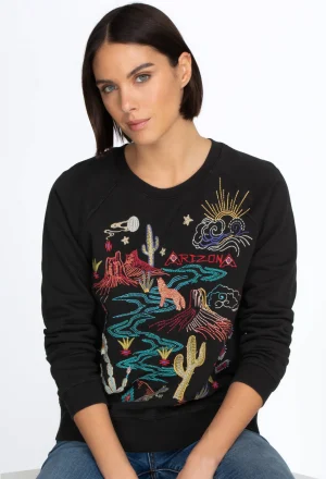 Women Johnny Was Arizona Raglan Sweatshirt