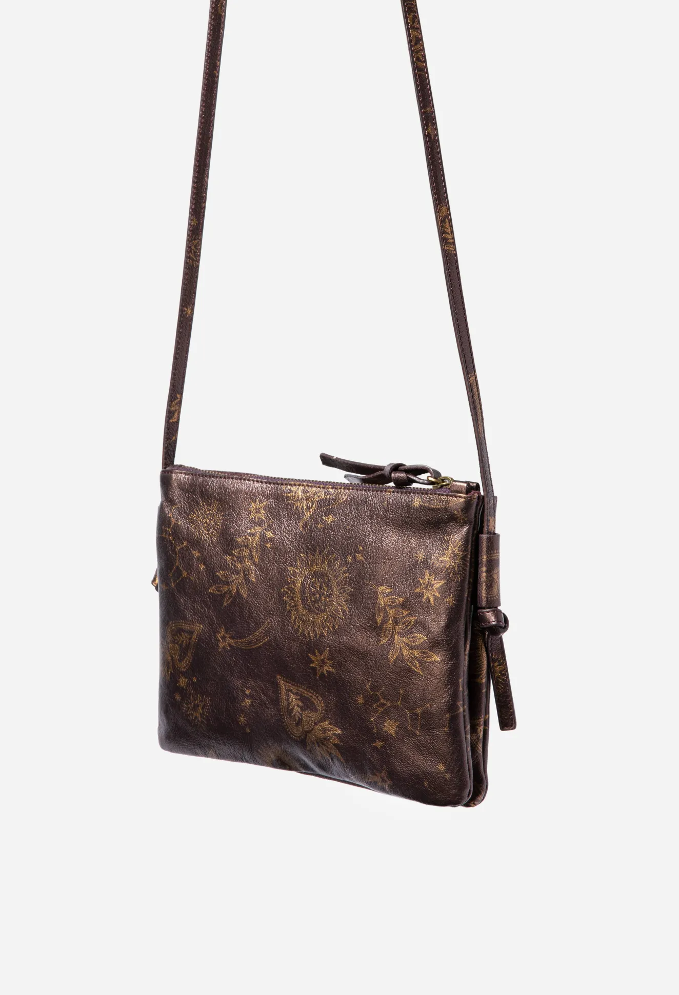 Women Johnny Was Asteria Italian Leather Crossbody Bag