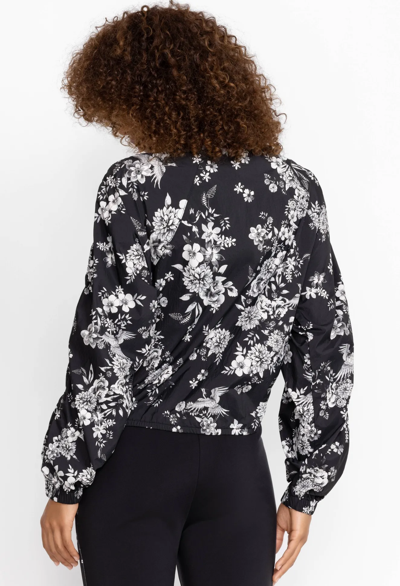 Women Johnny Was Bee Active Ruched Sleeve Parachute Jacket