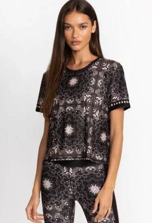 Women Johnny Was Bee Active Short Sleeve Step Hem Tee