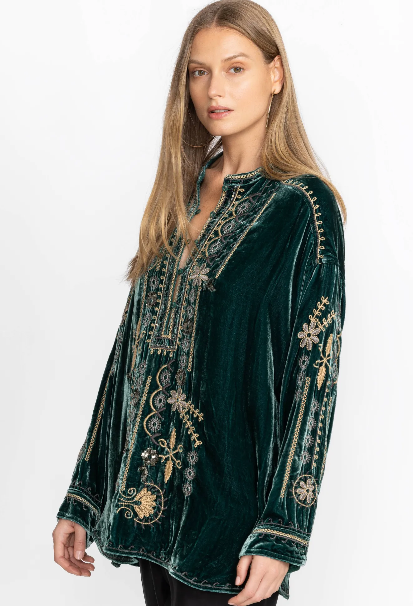 Women Johnny Was Belina Velvet Tunic