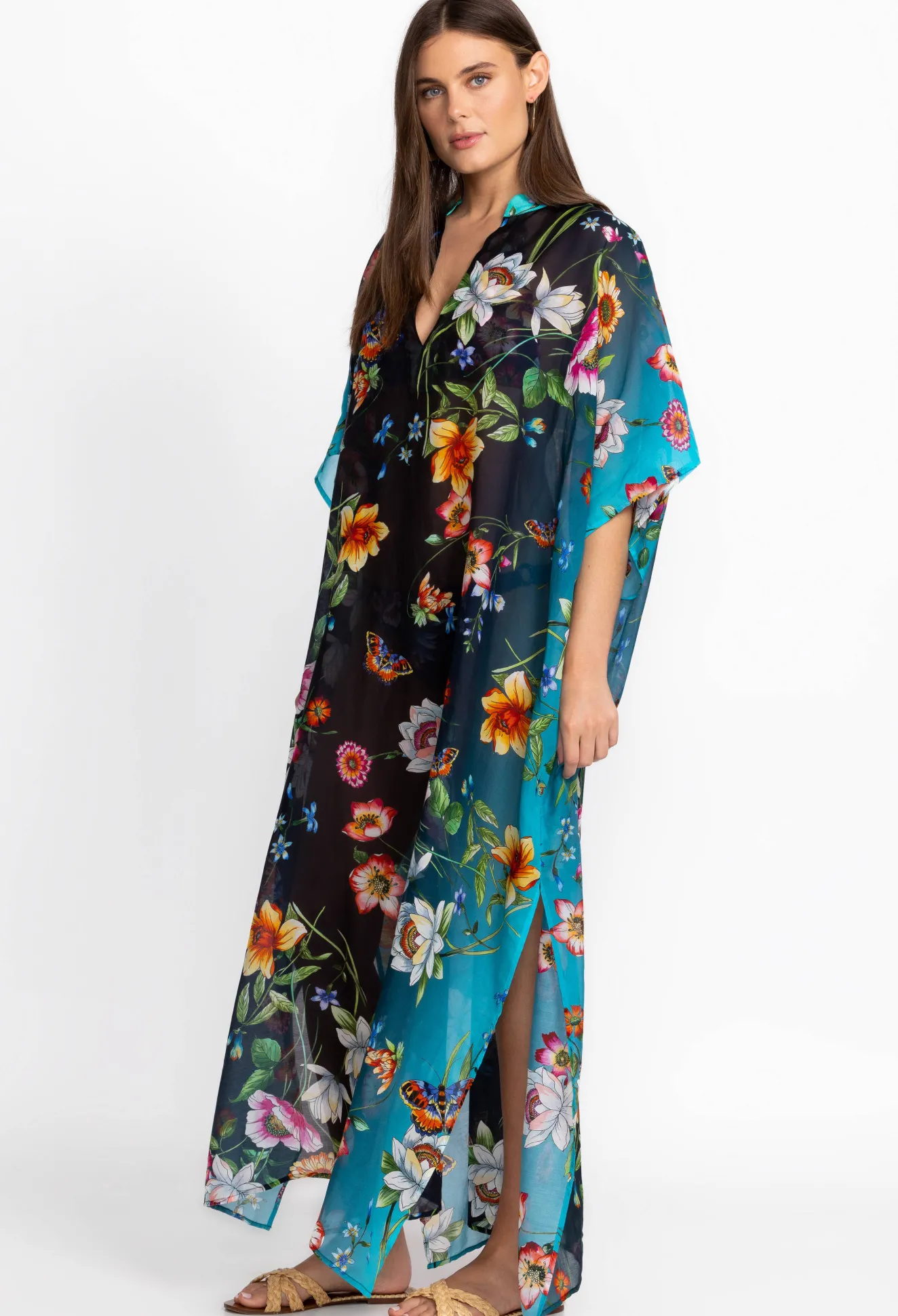 Women Johnny Was Black Kaftan