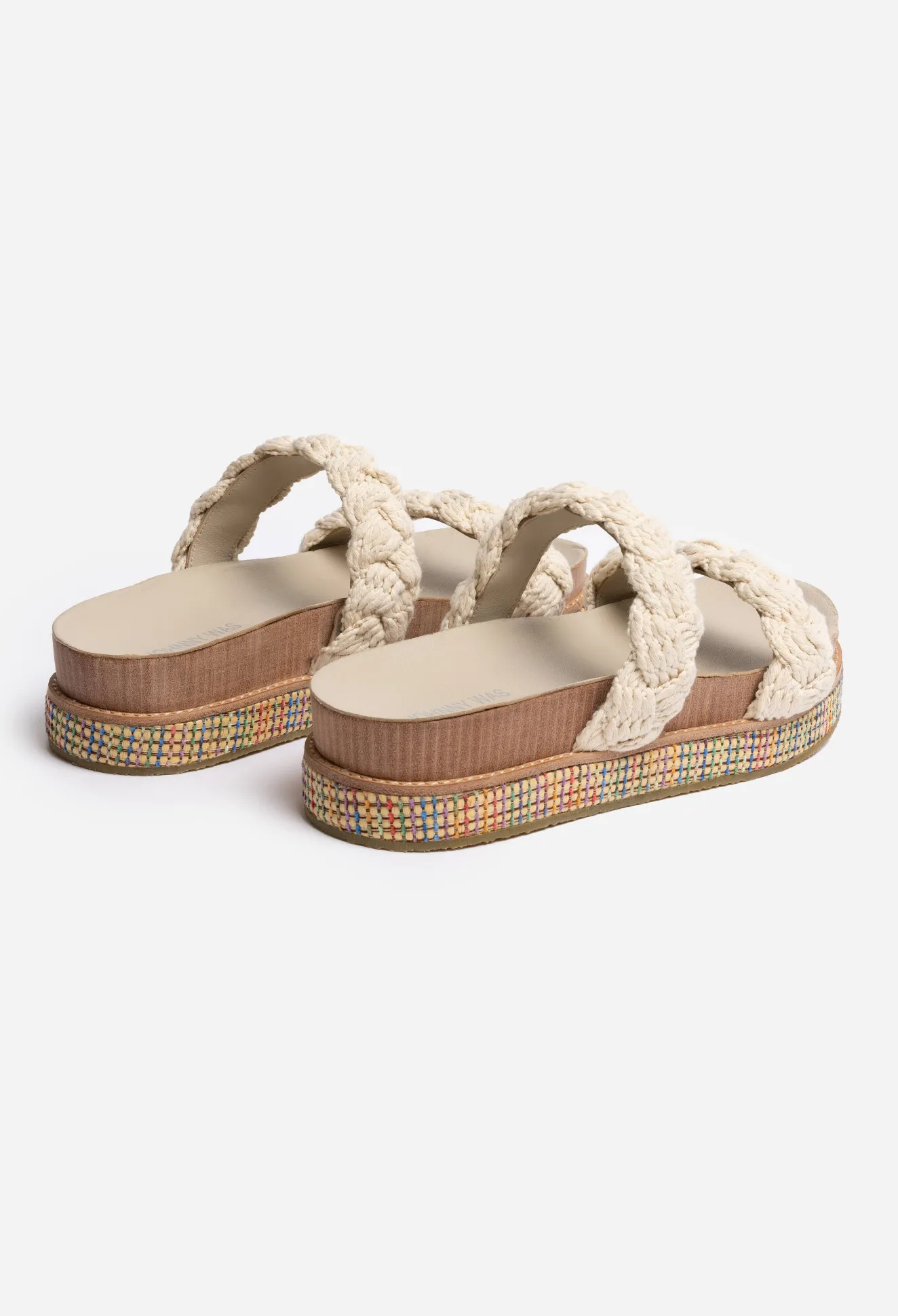 Women Johnny Was Braided Rope Sandal - Cream