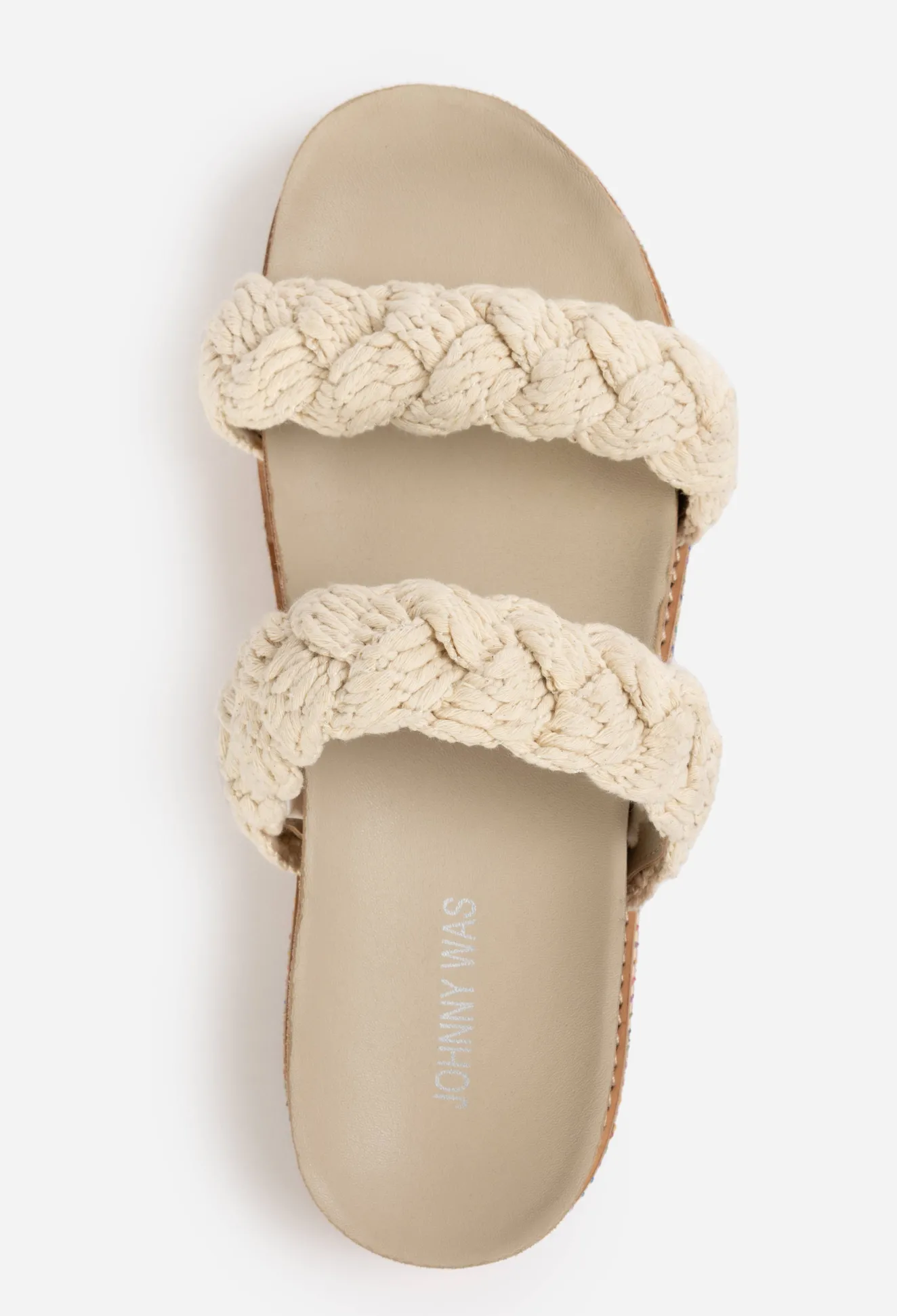 Women Johnny Was Braided Rope Sandal - Cream