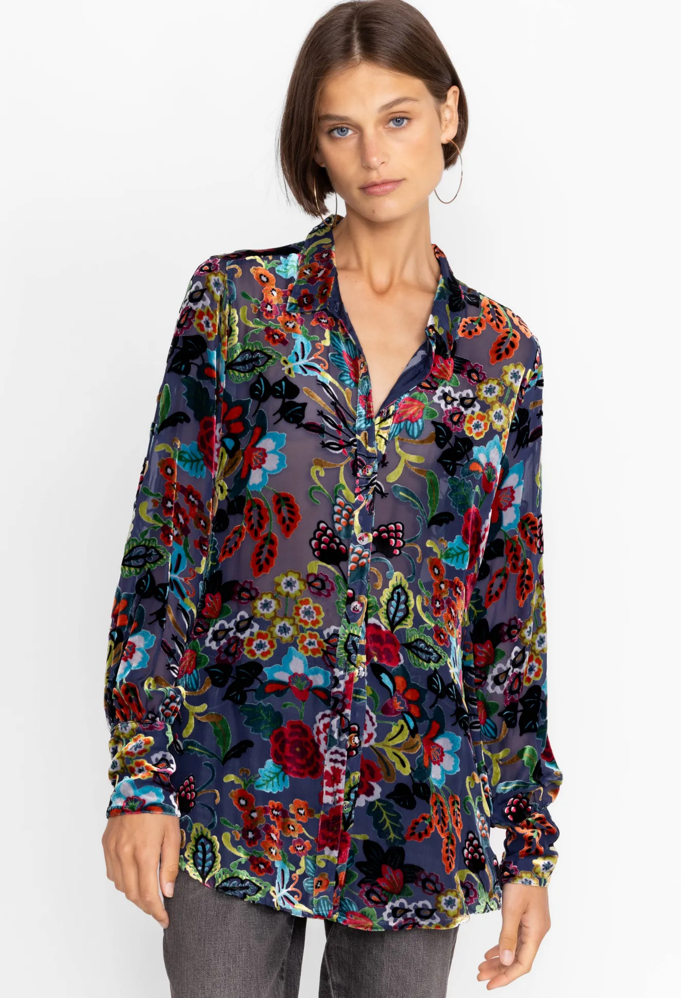 Women Johnny Was Burnout Yrene Blouse