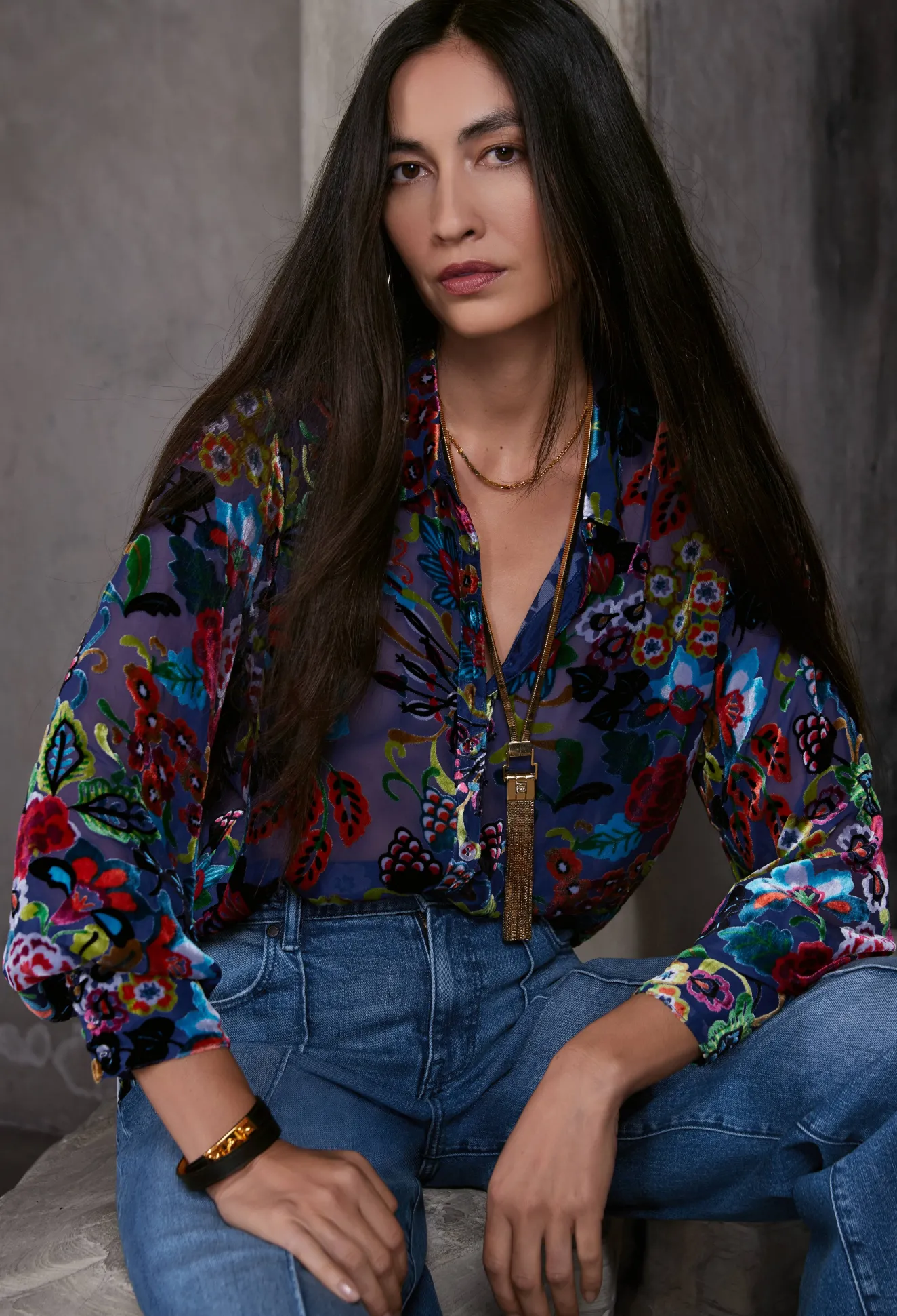 Women Johnny Was Burnout Yrene Blouse