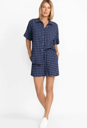 Women Johnny Was Checked Flounce Short