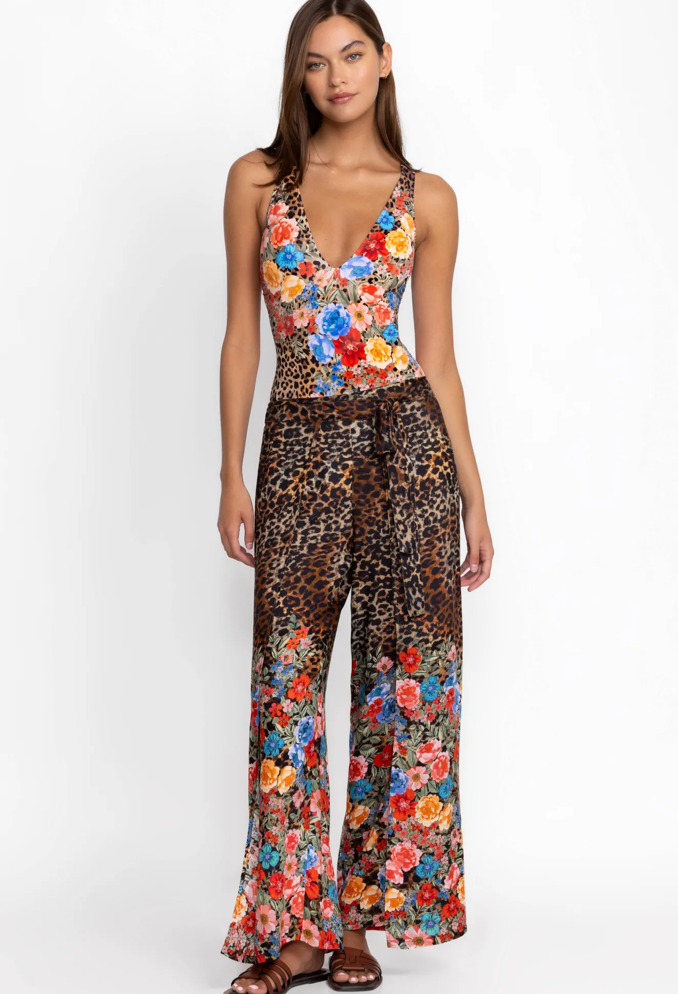 Women Johnny Was Cheetah Wrap Pant