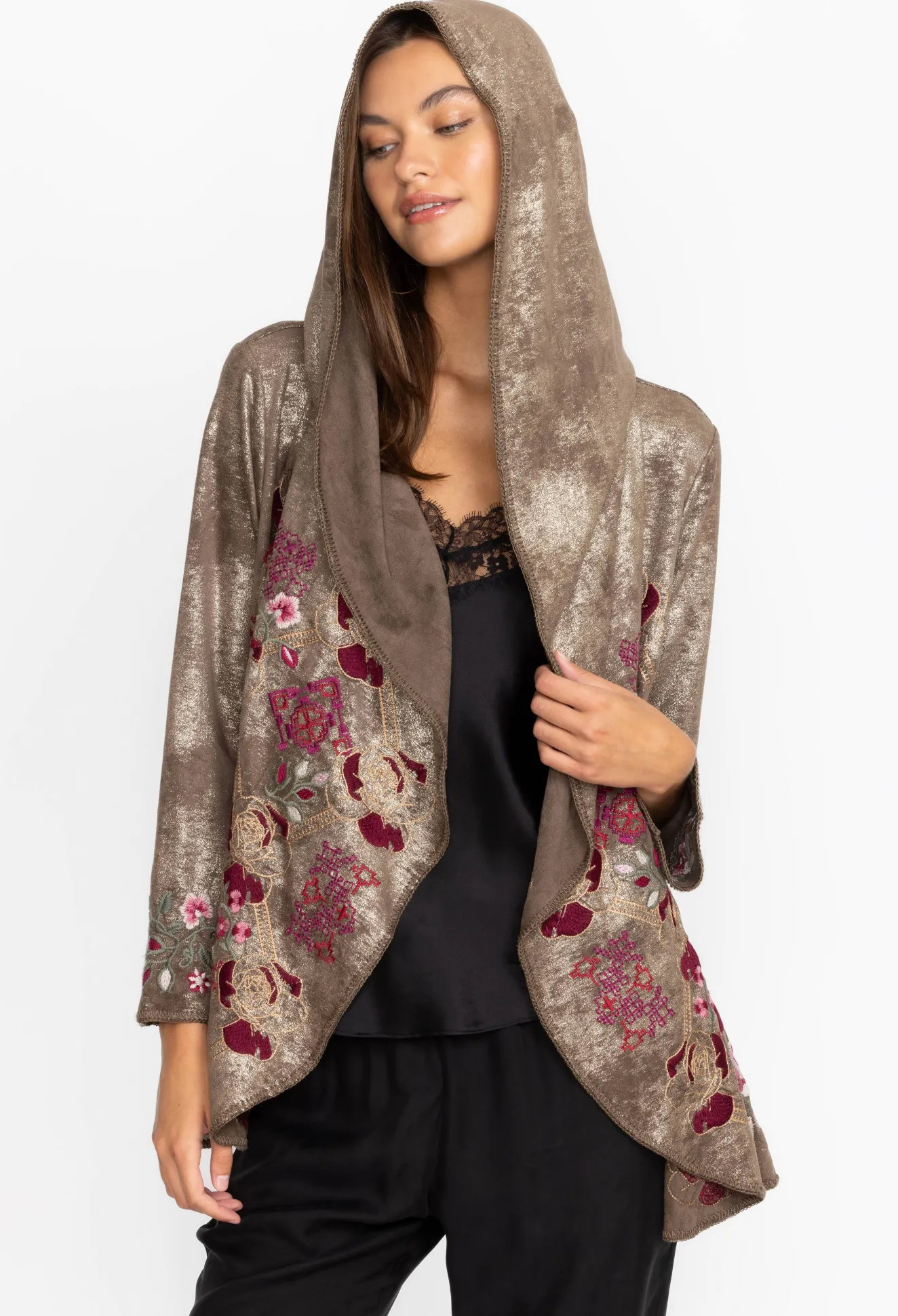 Women Johnny Was Claudette Metallic Sweater