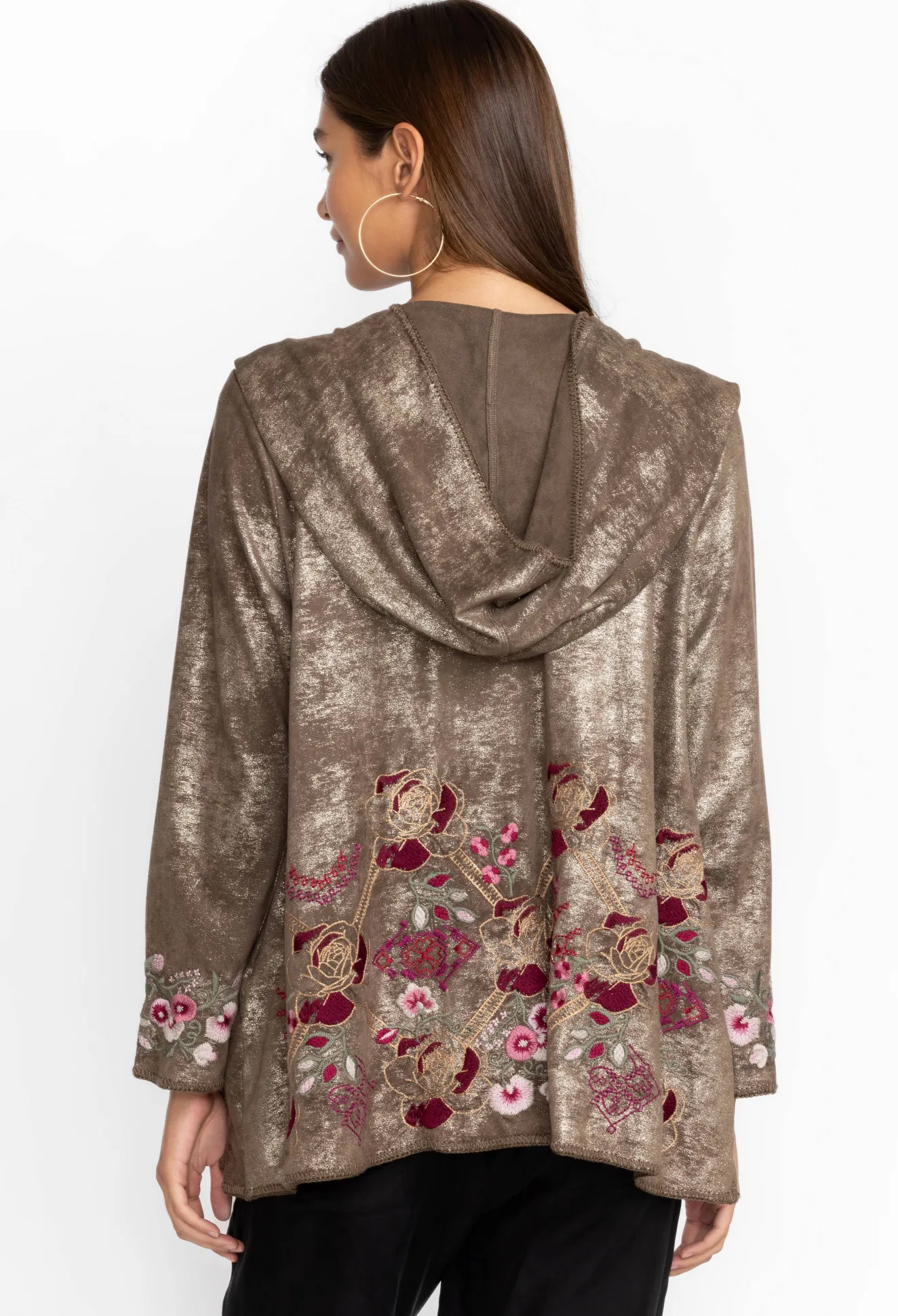 Women Johnny Was Claudette Metallic Sweater