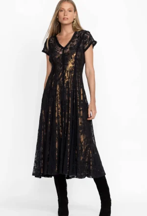 Women Johnny Was Dina Mesh Midi Dress