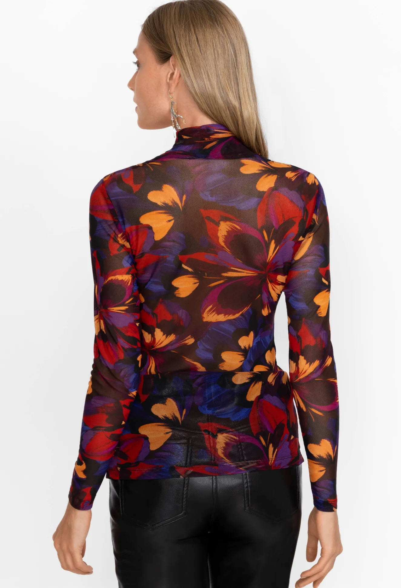 Women Johnny Was Eclipse Blooms Mesh Tee