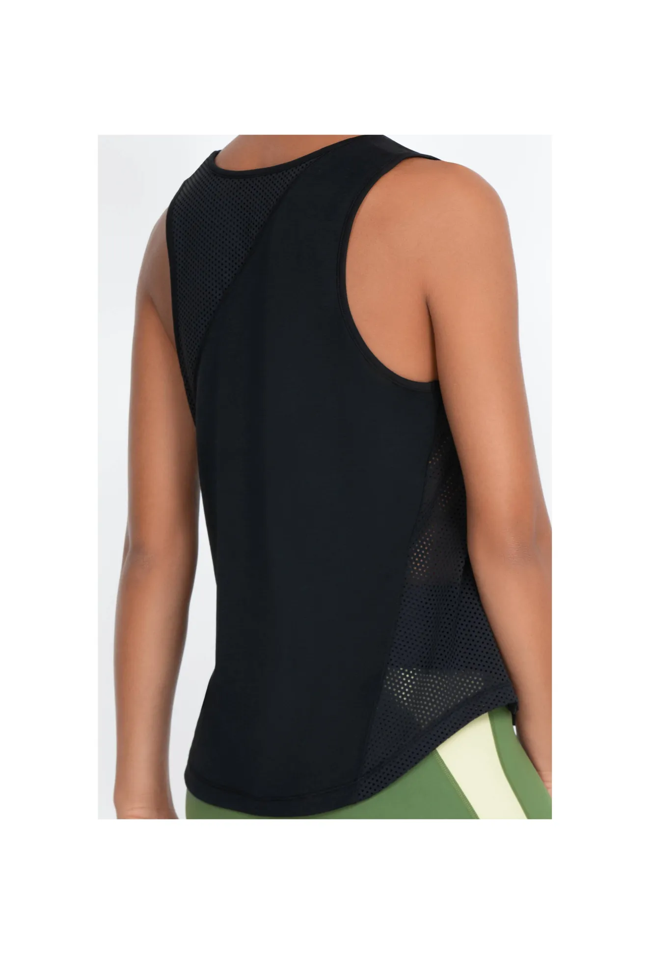 Women Johnny Was Effect Mesh Contrast Tank