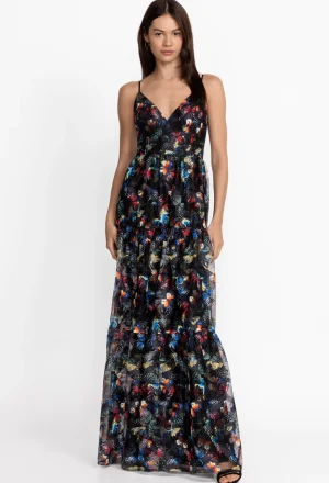 Women Johnny Was Embroidered Maxi Dress