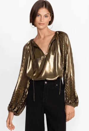 Women Johnny Was En Gem Pleated Blouse