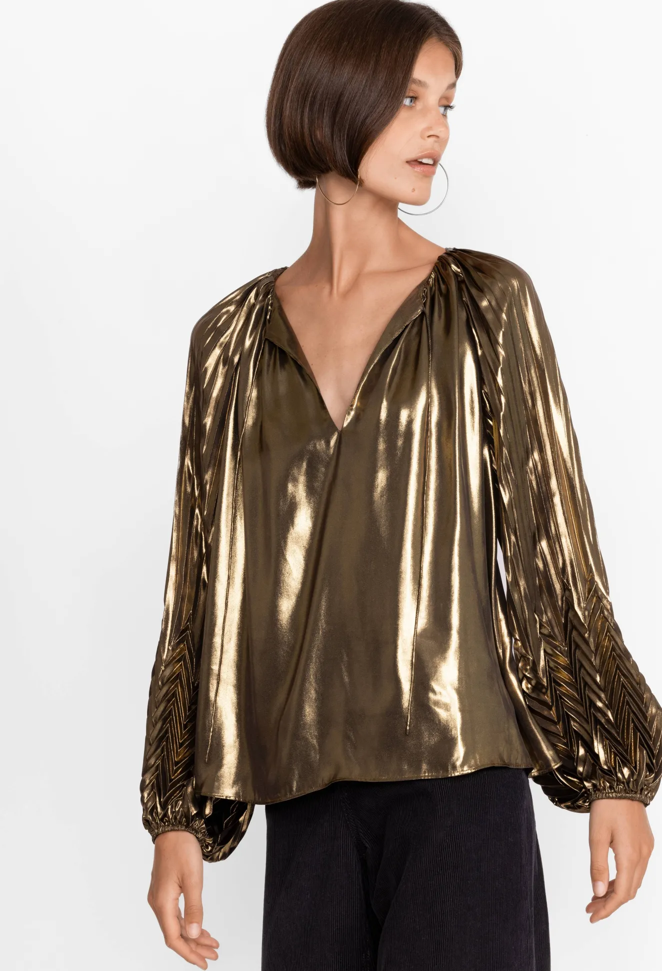 Women Johnny Was En Gem Pleated Blouse