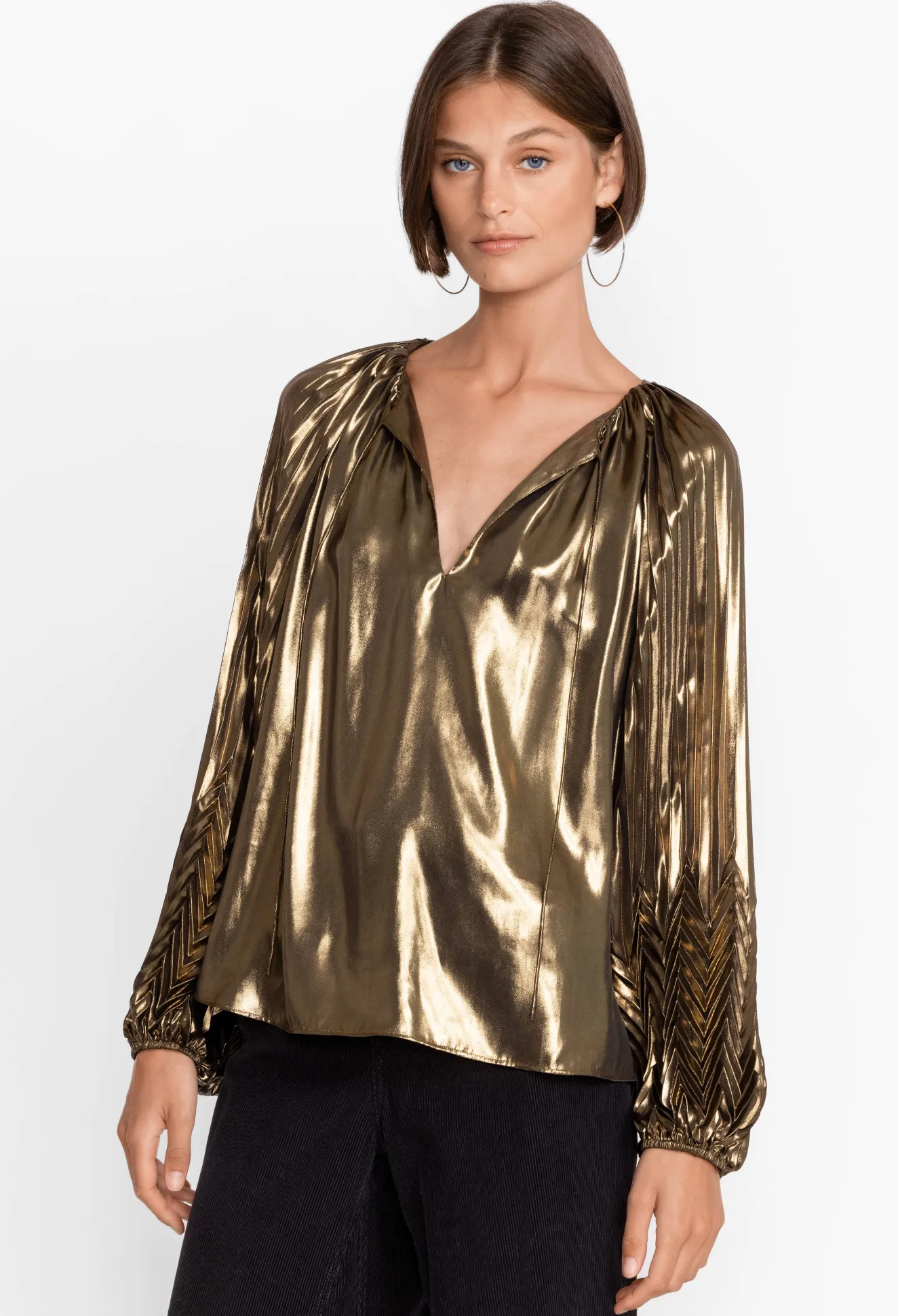 Women Johnny Was En Gem Pleated Blouse