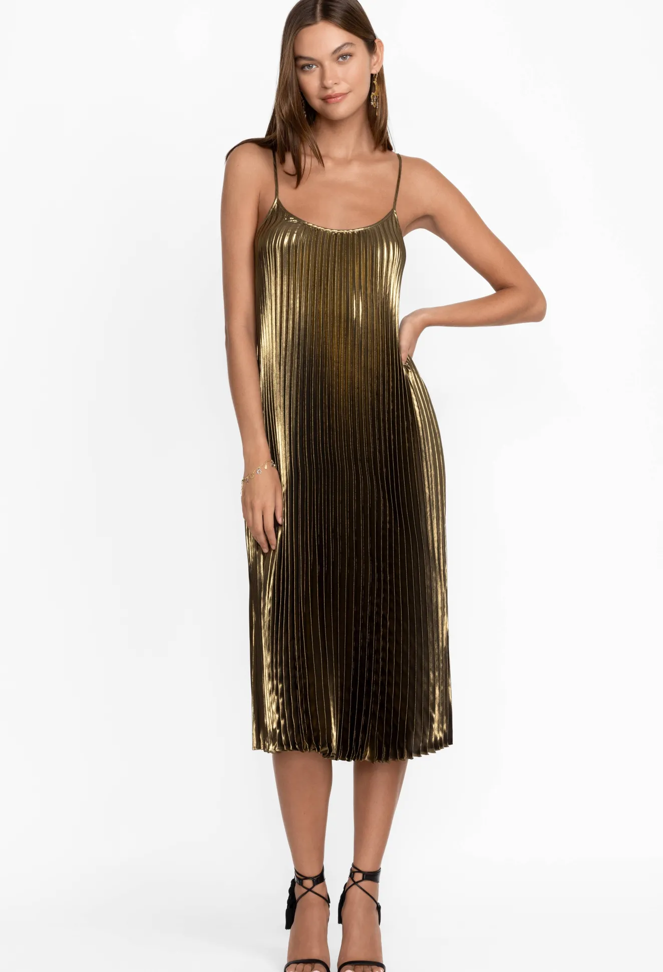 Women Johnny Was En Gem Pleated Midi Dress