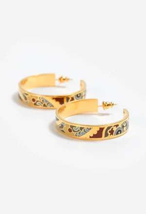 Women Johnny Was Enamel Hoop Earring