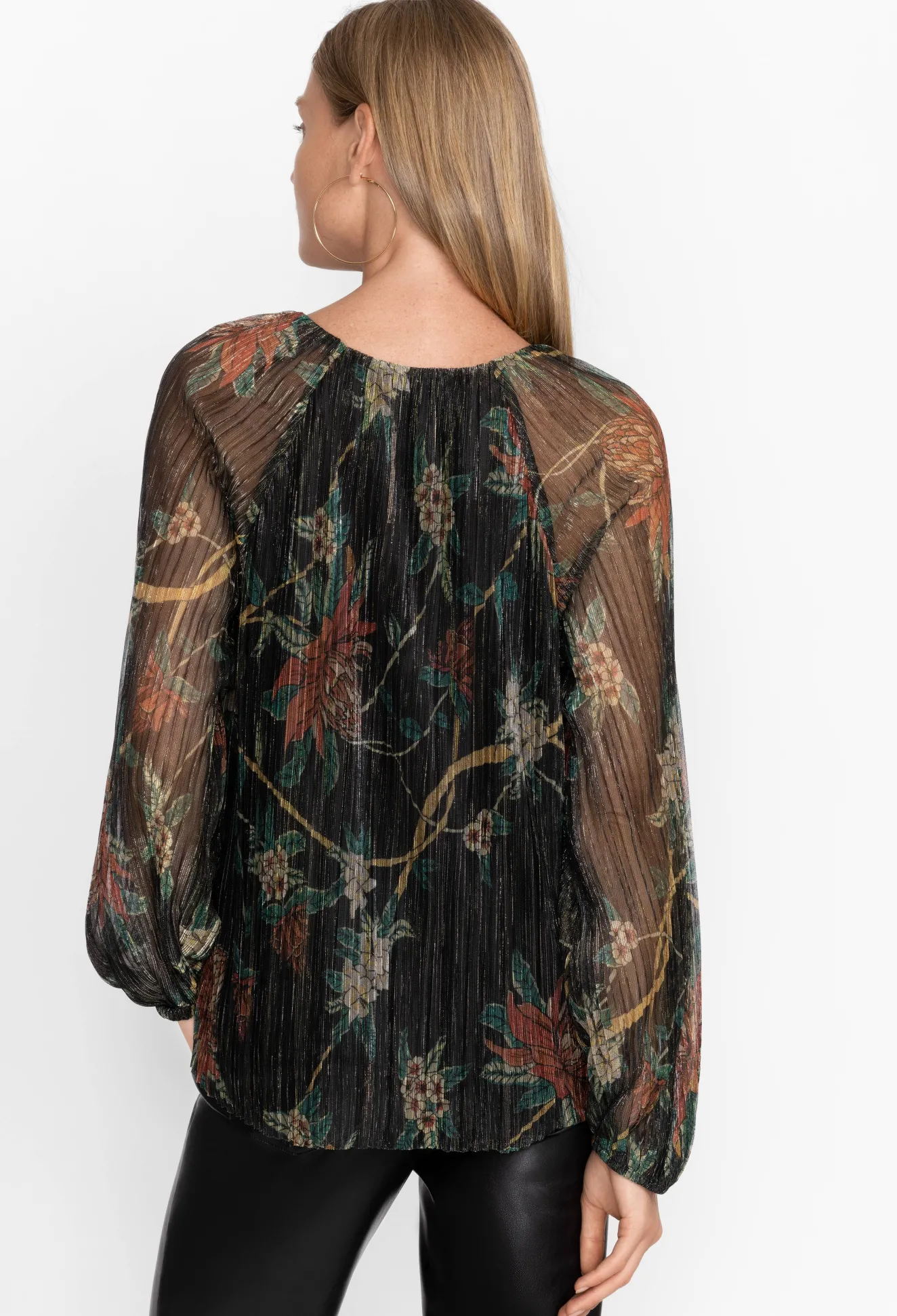 Women Johnny Was Evelina Metallic Blouse