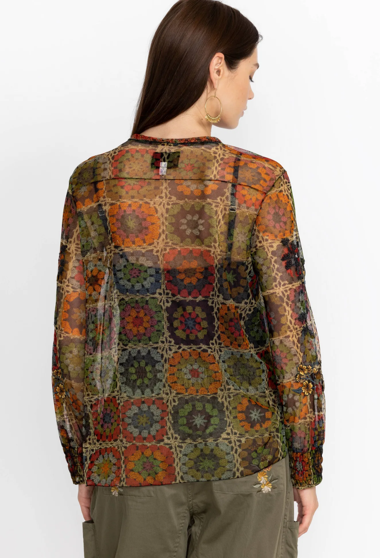 Women Johnny Was Flavie Mesh Blouse