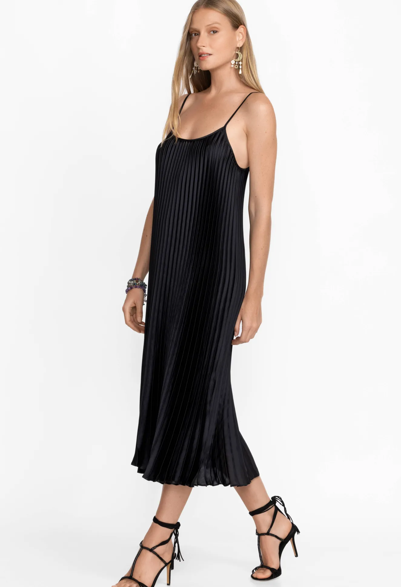 Women Johnny Was Gemma Pleated Midi Dress
