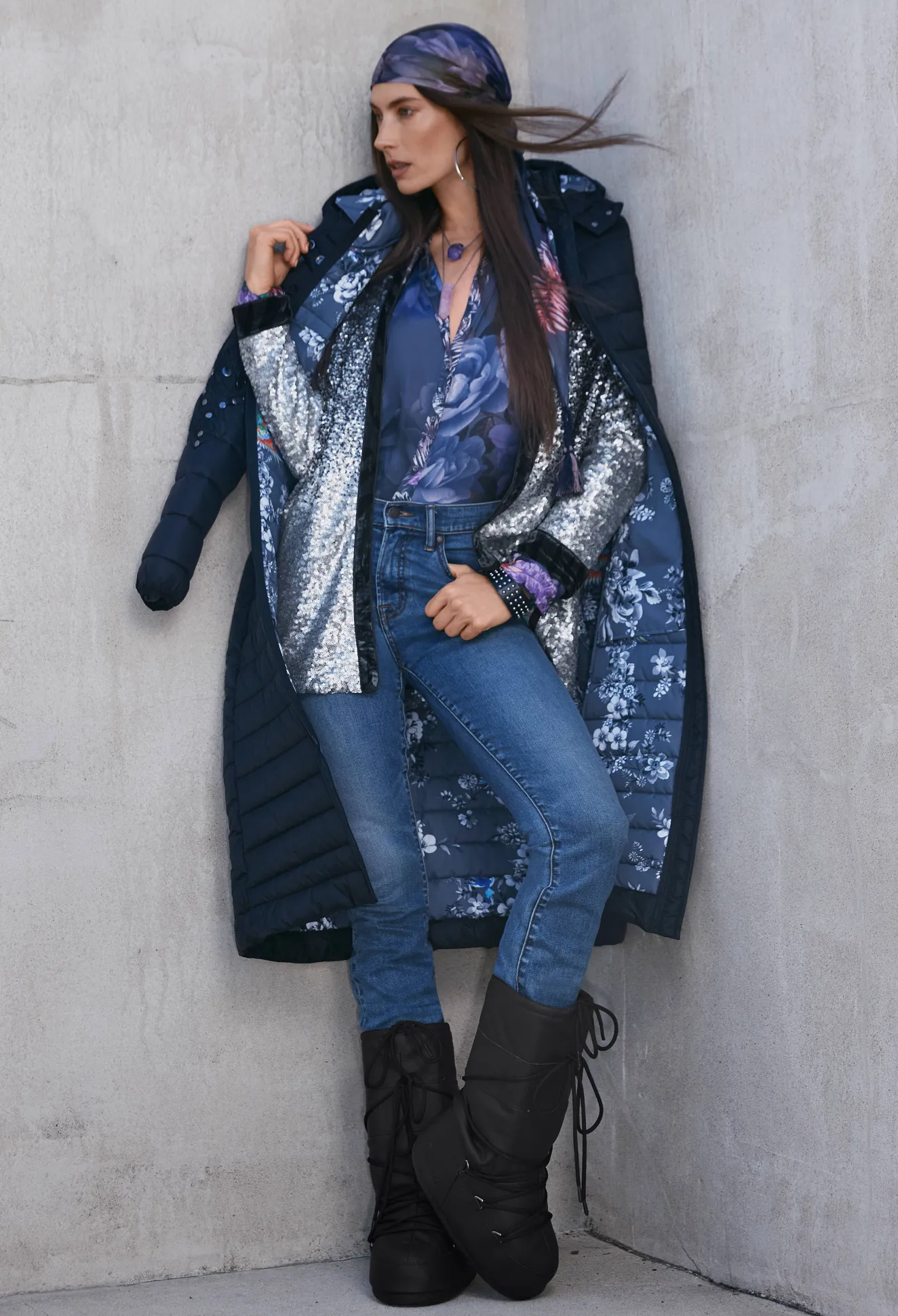 Women Johnny Was Grey Scarf