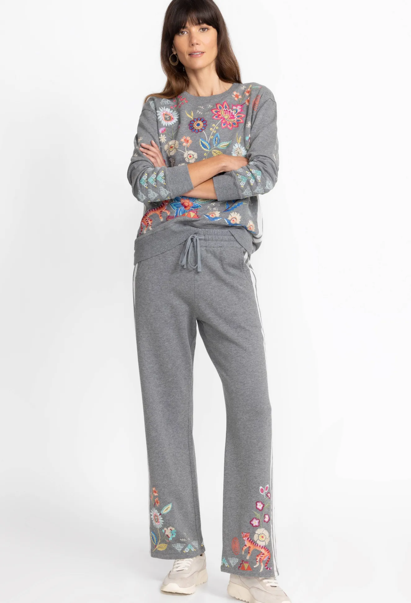 Women Johnny Was Griffin Wide Leg Ribbon Pant