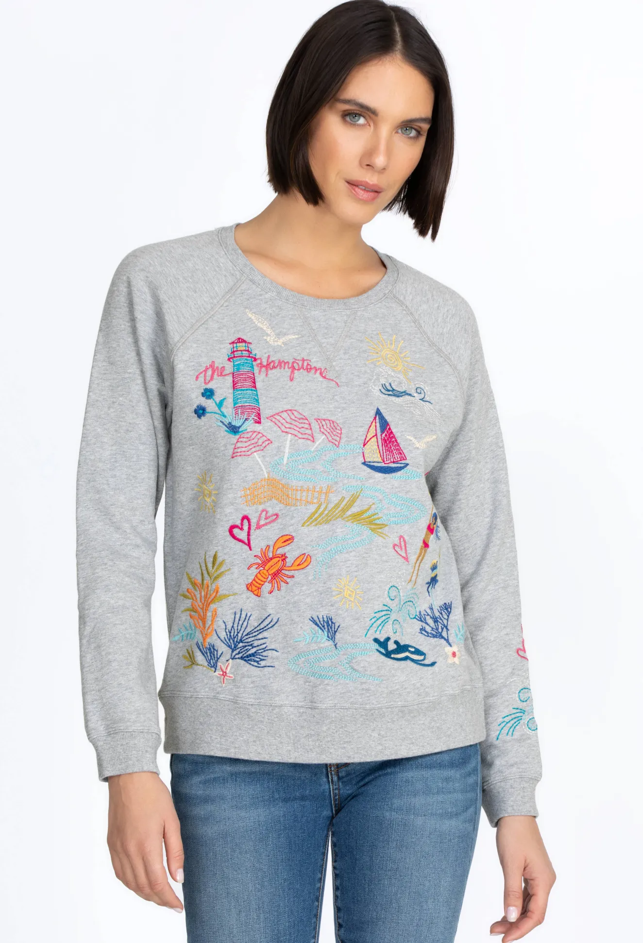 Women Johnny Was Hamptons Raglan Sweatshirt