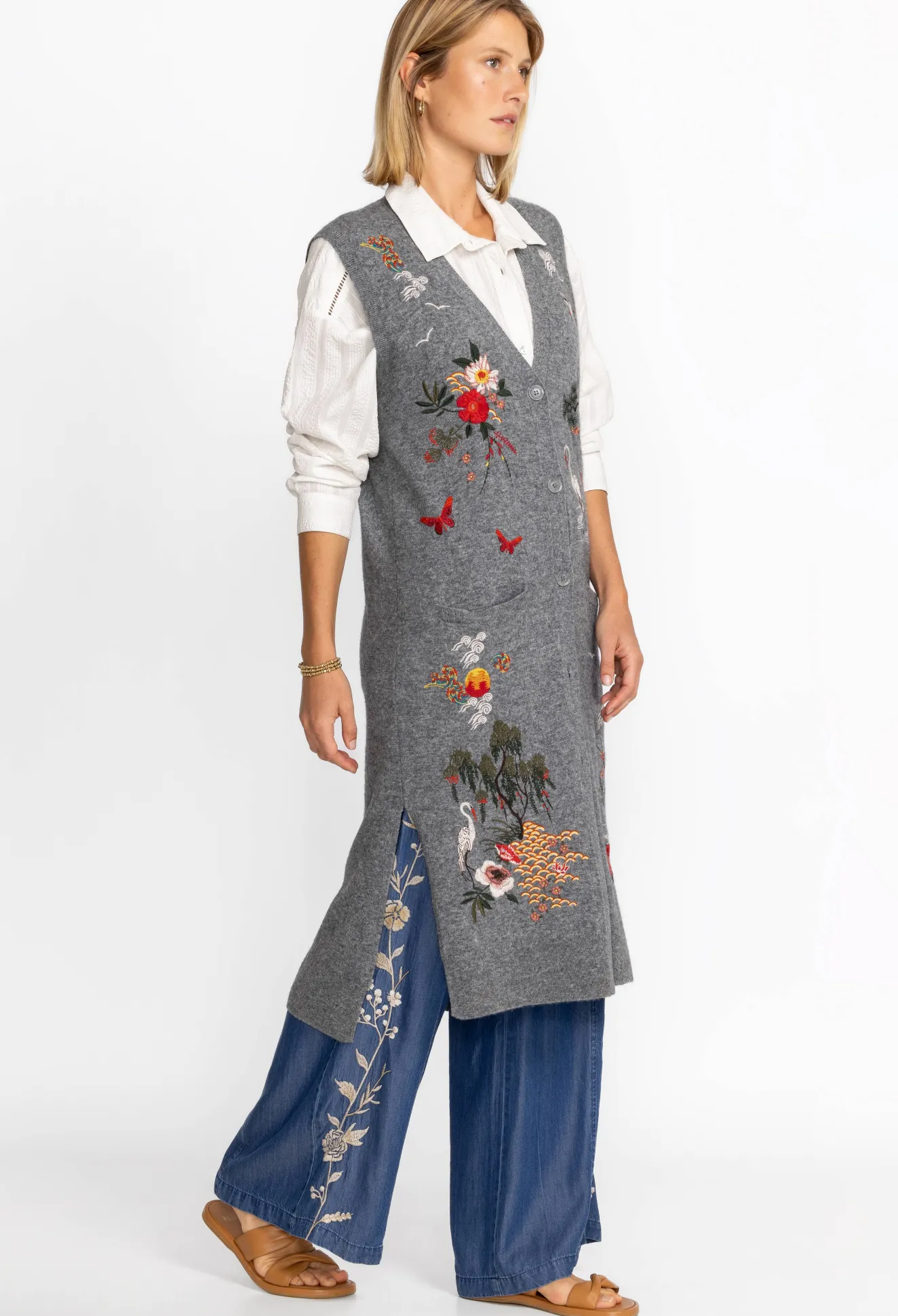 Women Johnny Was Heron Vest