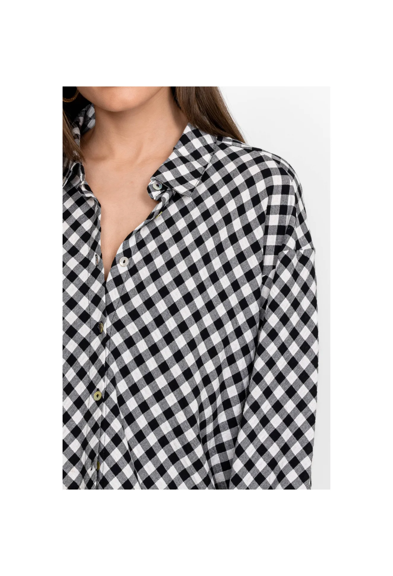 Women Johnny Was High Low Button Shirt
