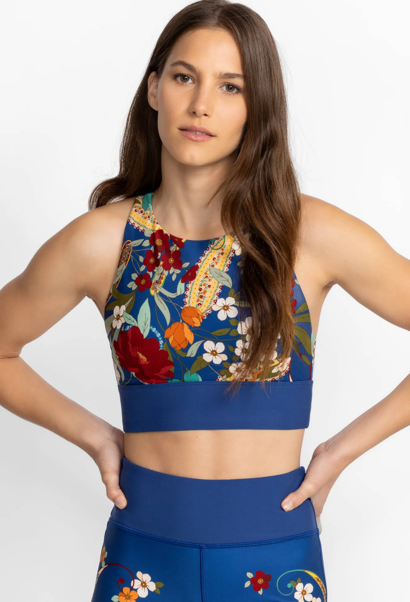 Women Johnny Was High Neck Cutout Sports Bra