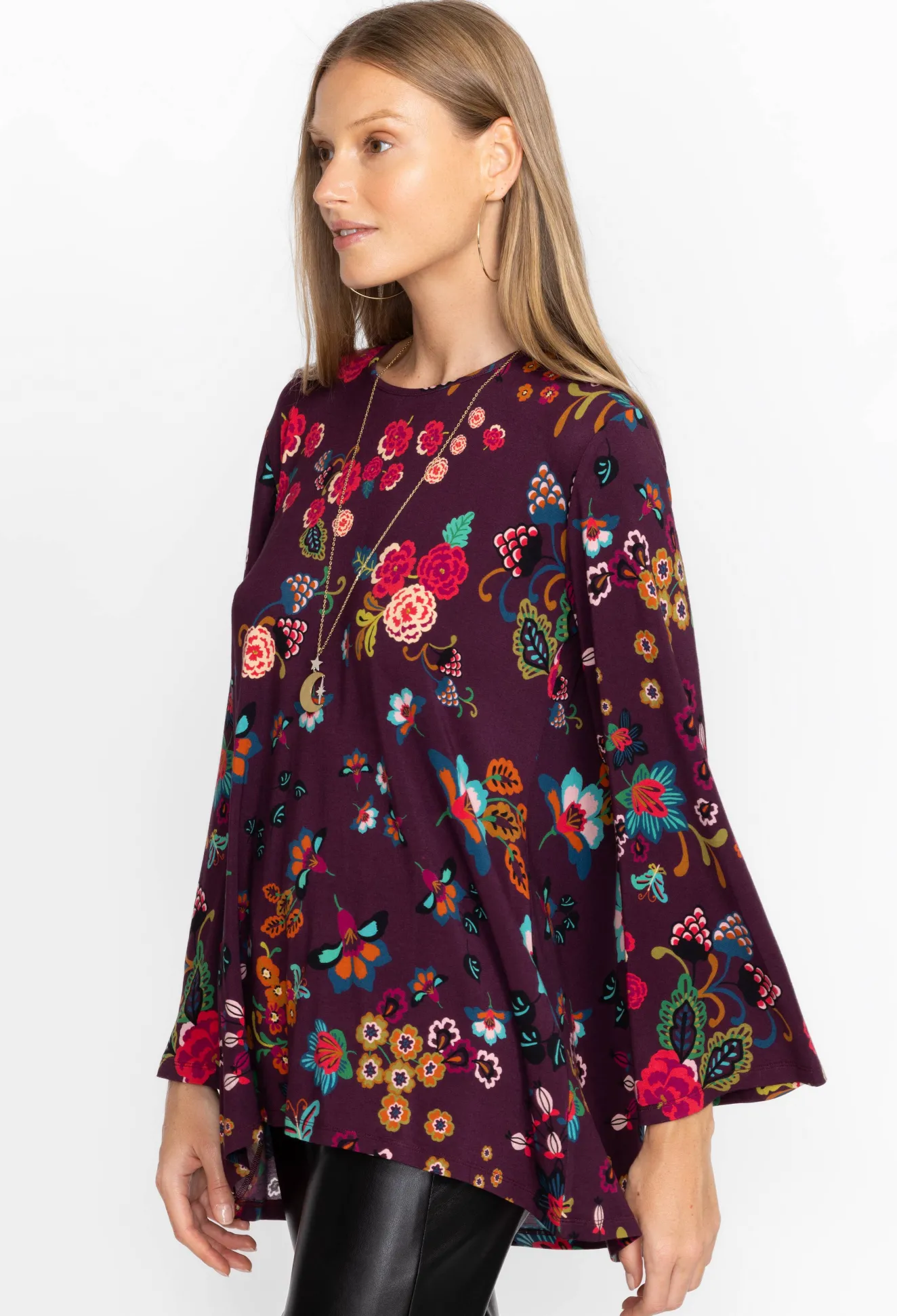 Women Johnny Was High Neck Swing Tunic