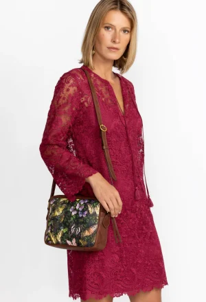 Women Johnny Was Italian Leather Crossb