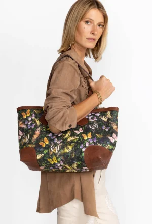 Women Johnny Was Italian Leather Tote