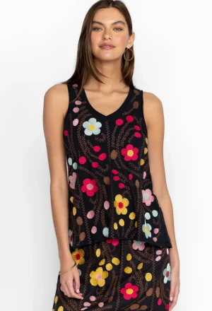 Women Johnny Was Joni Raw Edge V-Neck Tank