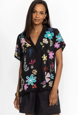Women Johnny Was Kiki Applique Blouse