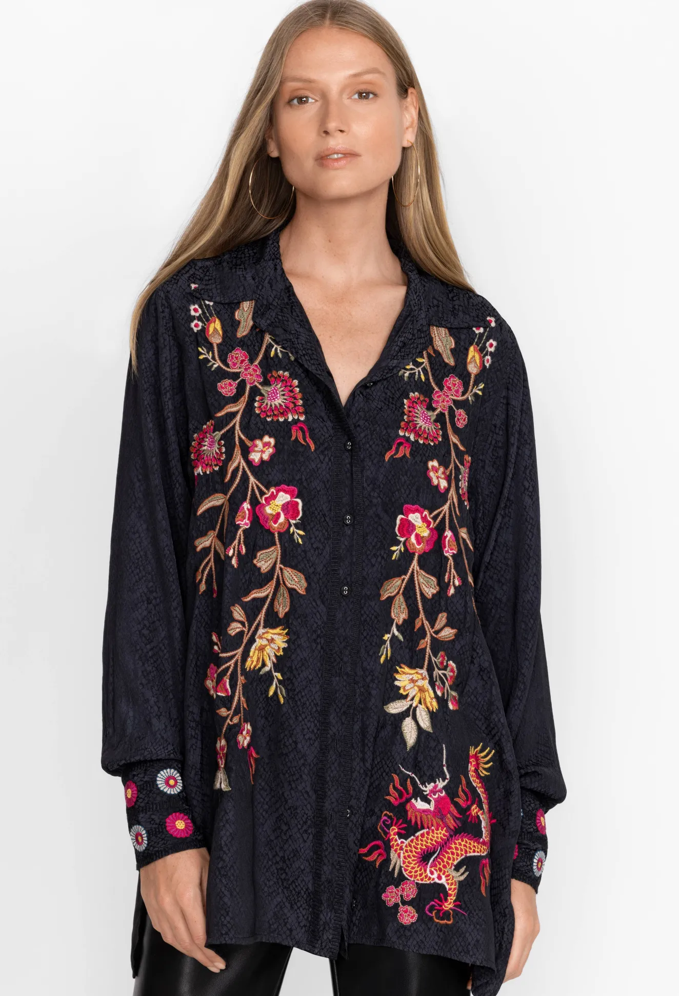 Women Johnny Was Lilith High Slit Tunic