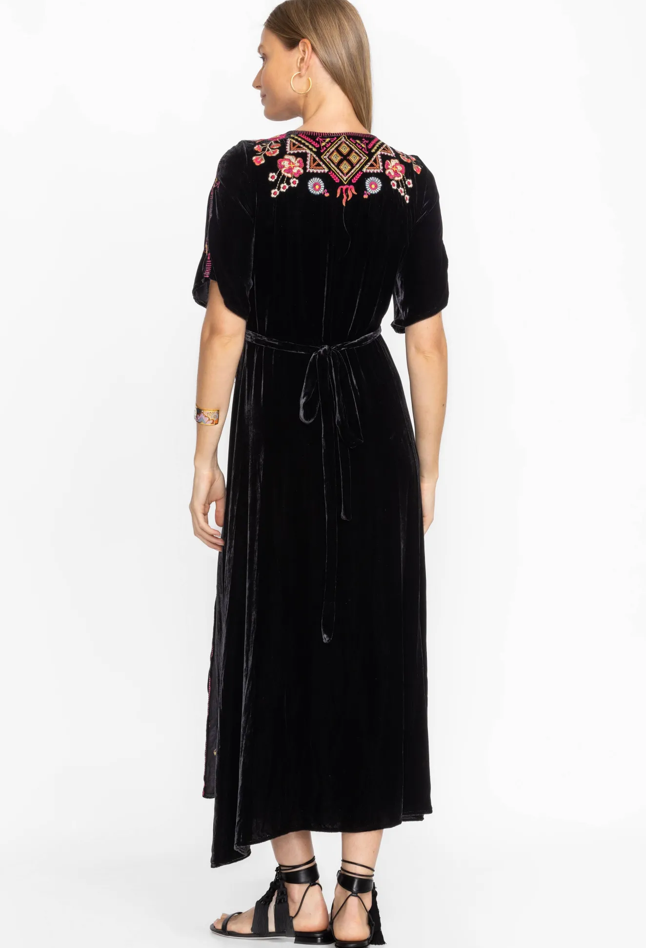 Women Johnny Was Lilith Velvet Wrap Dress