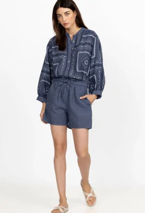 Women Johnny Was Linen Paperbag Short