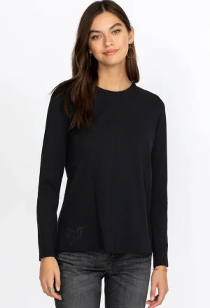 Women Johnny Was Long Sleeve Crew Neck Layering Tee