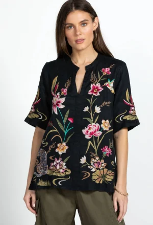 Women Johnny Was Maisie Easy V-Neck Top