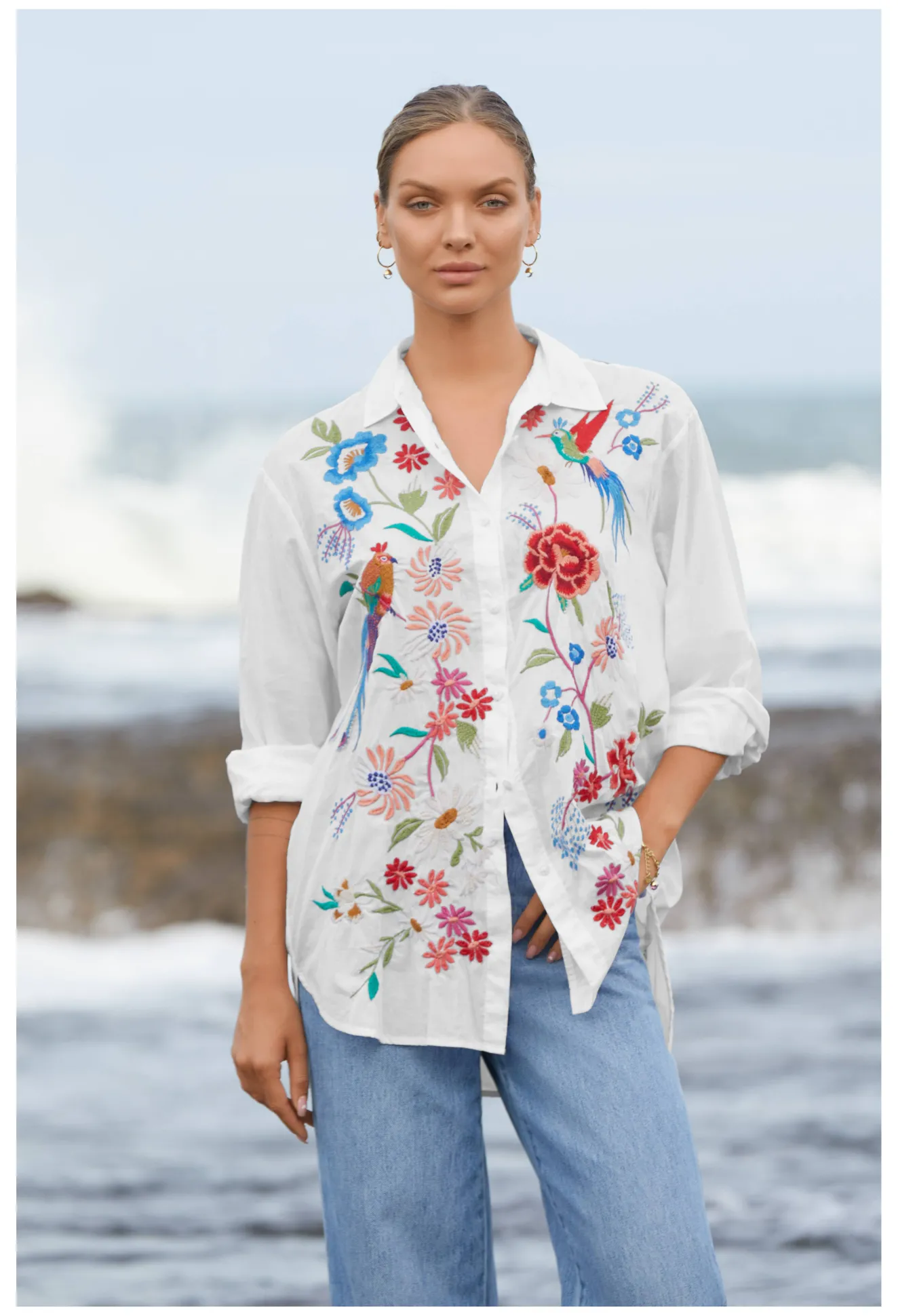 Women Johnny Was Marissa Relaxed Oversized Tunic