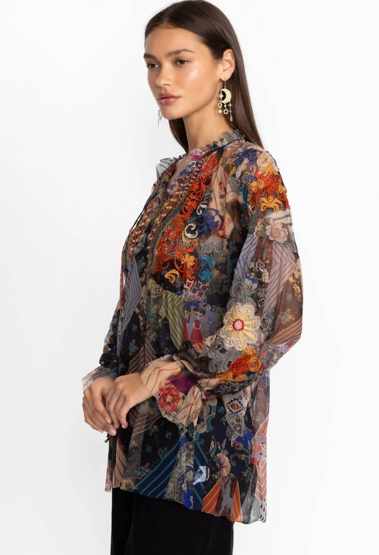 Women Johnny Was Mazzy Poet Blouse