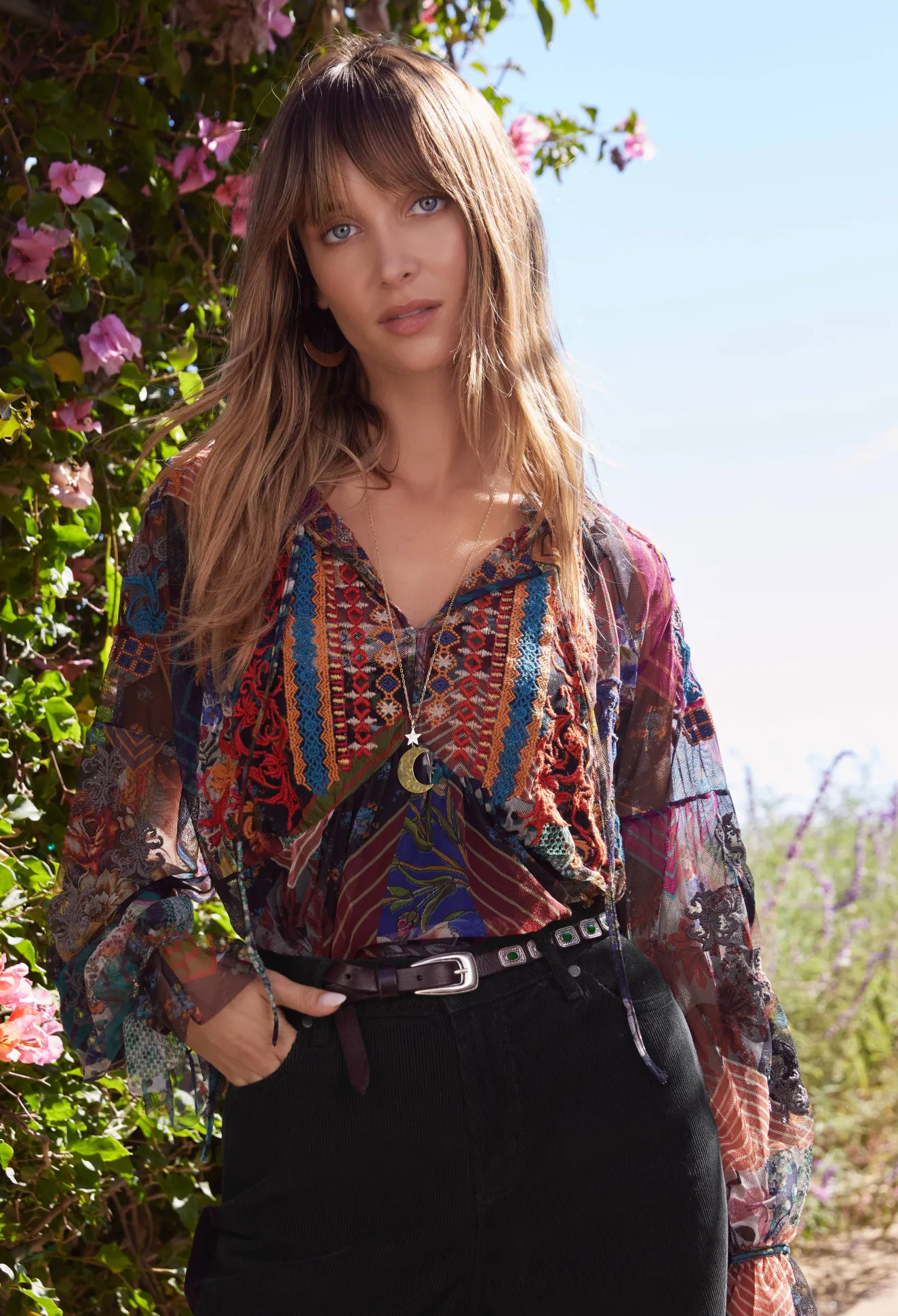 Women Johnny Was Mazzy Poet Blouse