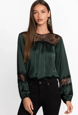 Women Johnny Was Midnight Silk Blouse