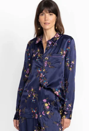 Women Johnny Was Misty Rayon Button Down Shirt