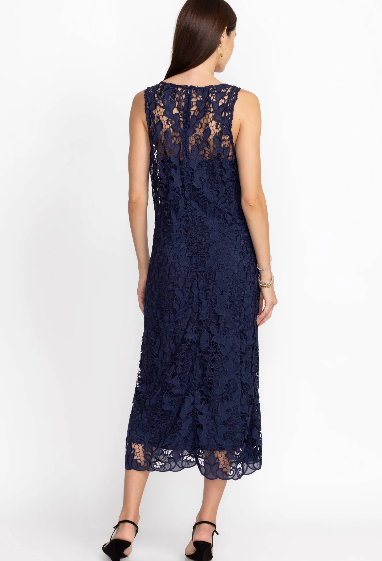 Women Johnny Was Natalie Lace Midi Dress