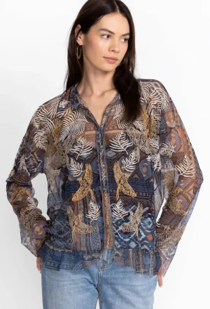 Women Johnny Was Noemie Mesh Blouse